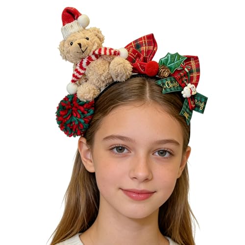 Generisch Adornos de cabeza de Navidad | Accesorios de sombrero festivo | Diadema de Navidad para niños | Adolescentes Cumpleaños Fiesta Favoritos Sesión de Fotos Festival Cosplay Disfraces