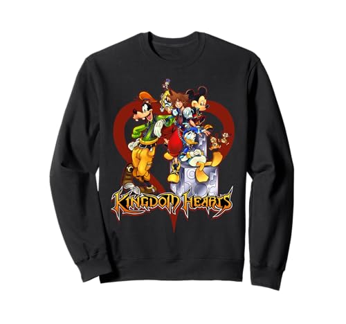 Sweatshirt Disney Kingdom Hearts Group Heart vêtement geek manga