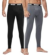 Men's Thermal Underwear Bottom Warm Lightweight Long Johns Classic Elastic Base Layer Pants for C...