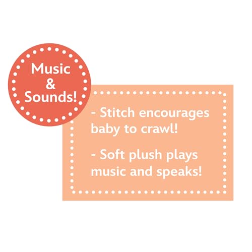 Image of Disney Baby Musical Crawling Pal Stitch Plush Toy