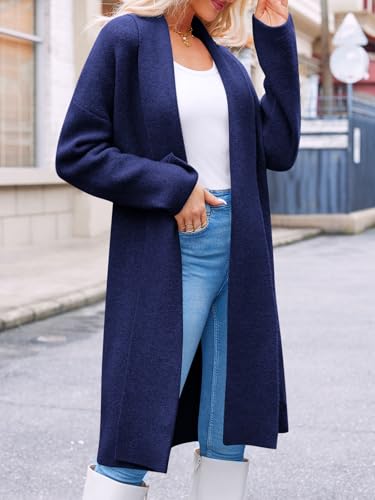 Image of Saodimallsu Womens Long Cardigan Sweaters Chunky Open Front Oversized Slouchy Knit Fall Trendy Coatigan Jackets