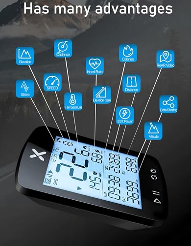 Image of XPR3SS G+ Gen2 Bicycle Computer + 2 Cadence /Speed Sensor Smart GPS Cycling Speedometer | Cadence & Heart Sensor Support | Waterproof ANT+ Bluetooth GPS Tracker | 28+ hr Battery | Odometer for MTB