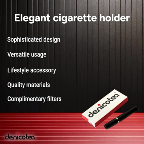 Denicotea Zigarettenspitze in den Farben Schwarz und Gold + 10 extra Filter