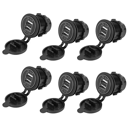 Cargador dual USB 5V 4.2A para moto y coche de 12V 24V adaptador de corriente Jnchdghwa
