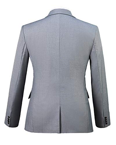 GATMSTZ Men Peak Lapel 3 Piece Groom Suit Formal Business Prom Blazer Vest Pants2