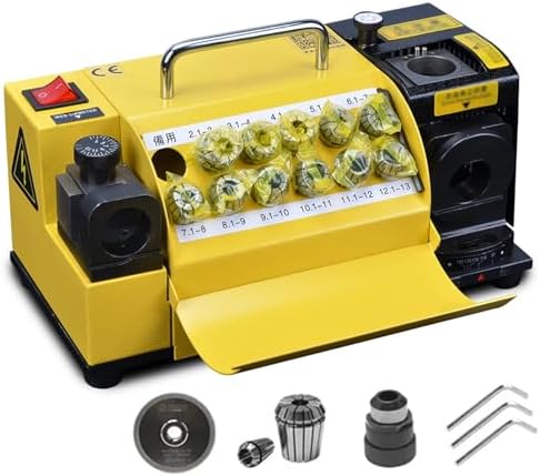 Portable Drill Bit Sharpener with Adjustable Apex Angle, End Mill Re-sharpener, Suitable for DIY and Professional Precision Tools.