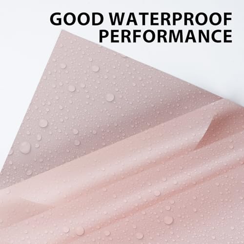 NESCCI 20 Sheet Flower Wrapping Paper - Waterproof Floral Bouquet Wrapping Paper, Florist Supplies Packaging Paper for Wedding Birthday Gift DIY (Water Pink)
