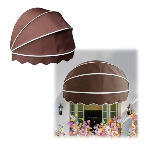 Canvas Door Awning, Curved Awnings for Front Door, Foldable Sunshade