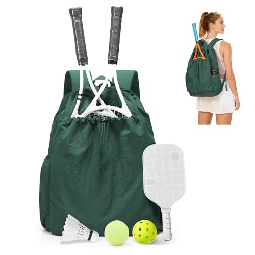 Pakembl Tennis Racket Bag Women Lightweight Tennis Sports Backpack Men Pickleball Badminton Squash Racket Bag Peacock Blue