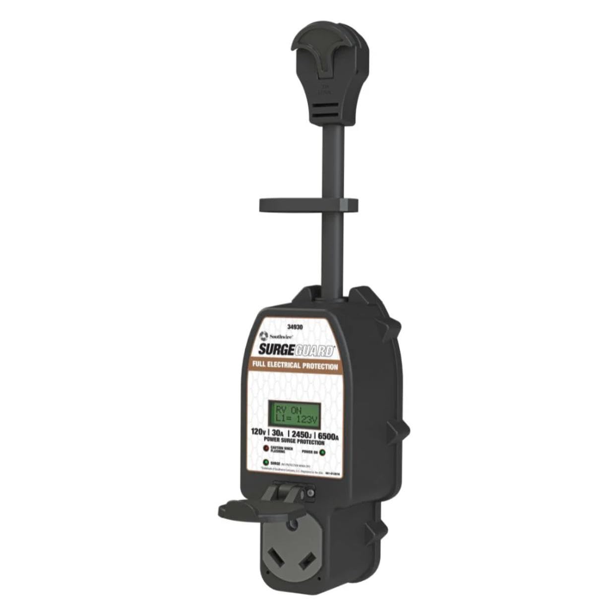 Photo 1 of Surge Guard Southwire 34930 30A - Full Protection Portable with LCD Display Black