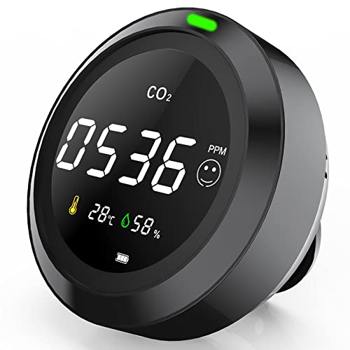 Exclusive Discount 60% Price Air Quality Monitor CO2 Detector, Air Quality Monitor Temperature and Relative Humidity CO2 Meter, CO2 Monitor, NDIR Channel Sensor, 0~5000ppm Range