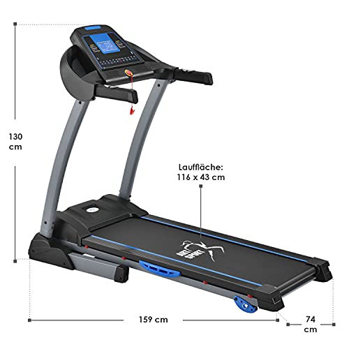ArtSport Laufband Speedrunner 3500 klappbar, Kinomap-Funktion, 14 km/h, 24 Programme, LCD Display, 3-Fach Steigung… – Bild 3