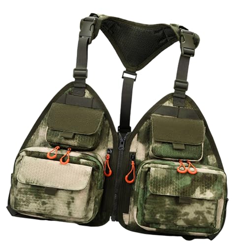 Mochila de equipo de pesca con almacenamiento y ganchos 5