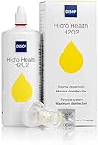 Hidro Health H2O2 ist ein Peroxidsystem in einem Schritt mit Farbindikator zur Reinigung jeder Art von Kontaktlinsen: herkömmliche Linsen, Austauschlinsen, Silikonhydrogellinsen und RGP-Linsen.