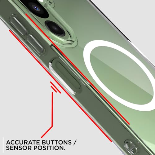 Image of Pikkme Back Cover for Samsung Galaxy M36 5G | Shockproof PC + TPU Magnetic Support Protective Bumper Case (Transparent Mag-Safe)