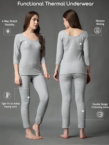 Image of FF Winter Wear Thermal Upper Vest and Bottom Lower Warmer Combo for Women Long Johns Underwear Set