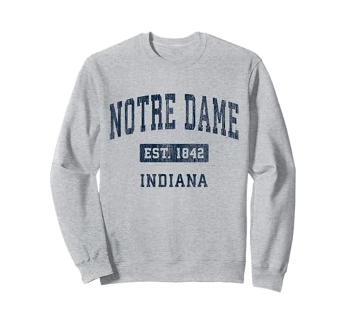 Notre Dame Indiana IN Vintage Navy Style Sports Design Sweatshirt