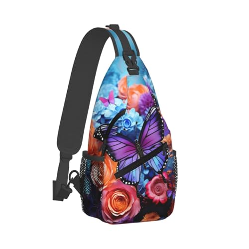 Bolso pequeño de bandolera para senderismo color flores