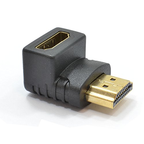 HDMI Masculino a Femenino Derecho ángulo Adaptador 90 Grado