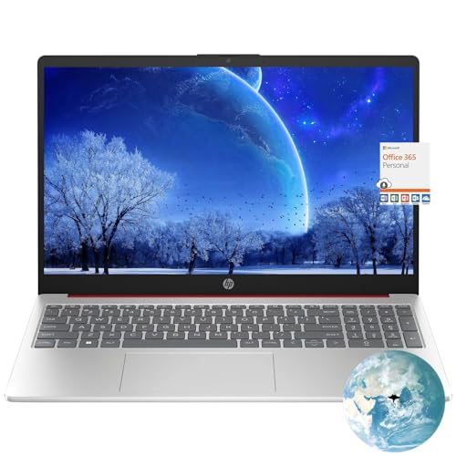 HP Flagship 15.6 HD Laptop Computer, Intel Quad-Core Pentium N200 (Beat i5-8250U), 16GB RAM, 128GB SSD, WiFi, Webcam, Fast Charg
