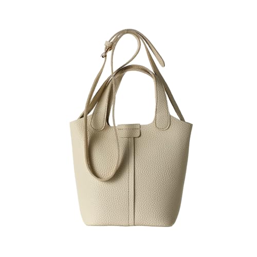 MINISO Women's Solid Color Crossbody Handbag, Beige