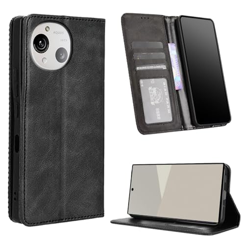 Sharp Aquos R10 �P�[�X�yMARR�z �X�}�z�P�[�X �蒠�^ �V���v�� �J�o�[ �蒠�^�P�[�X Sharp Aquos R10 ����PU ���U�[ �J�o�[ �J�[�h�|�P�b�g ���� �X�^���h�@�\�t�� �S�ʕی� �}�O�l�b�g �z�� �i�u���b�N�j