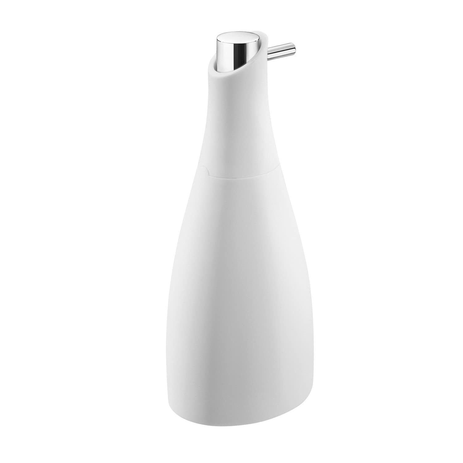 Cosmic White Saku Minimalist Design Bathroom Soap Dish Made Of Acrylic And Glass. Countertop Soap Dispenser For Bathroom And Kitchen. Refillable 300 Ml Accessory In Matte Color