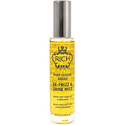 RICH De-Frizz & Shine Mist, Haaröl mit Olivenöl, Leinsamenöl und Mandelöl für trockenes und strapaziertes Haar Cover