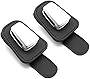 MECHCOS Car Glasses Holder Universal Car Visor Sunglasses Holder Clip Leather Eyeglasses Hanger and Ticket Card Clip Eyeglasses Mount for Car, 2 Packs, Black