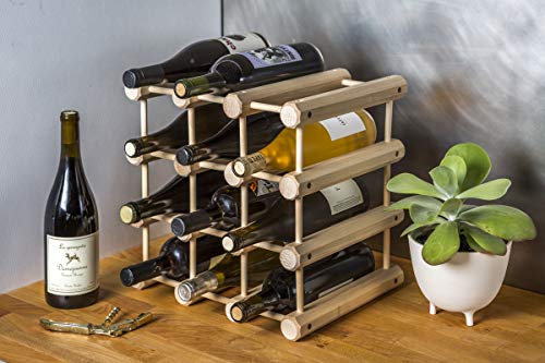 J.K. Adams COOP-B12-N Wood Stackable Modular Wine Rack Storage Holder thumb #1