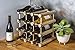 J.K. Adams Wood Stackable Modular Wine Rack Storage Holder with Natural Pins, 12 Bottle, Ash