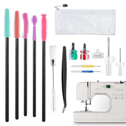 Tension Adjustment Tool: The sewing machine maintenance kit simplifies bobbin case tension adjustments through precise tools designed for accuracy, helping users achieve optimal stitching performance and avoid thread jams, which is crucial for crafting garments