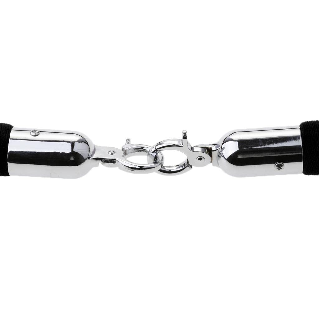 Corde de Barrière Diviseur de Files d'Attente 1.5m Corde Torsadée Cordon Séparation pour Poteaux de Guidage - Noir, 1.5m