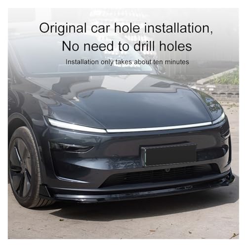 Spoiler avant pour Tesla Model Y Juniper 2025+ en finition carbone mat - 4