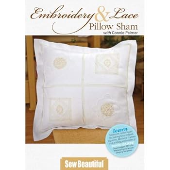 Embroidery and Lace Pillow Sham