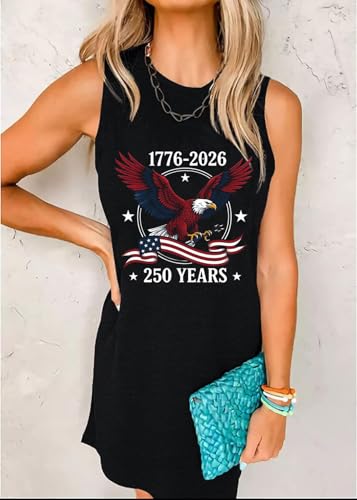 Image of Sun Salt Sand Coconut Tree Sleeveless Mini Dress Women Casual Summer Beach Vacation Dress Workout Tank Dress