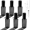 Bohoray 6 Pezzi 10ml Boccette Profumo Ricaricabili, Atomizzatore Profumo Bottiglia di Profumo Vuota con 5 Accessori, Profumo Bottiglie Profumo Vuote per Vita Quotidiana, Viaggiare, Festa(Nero)