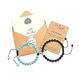 Valentines' Day Gifts for Girlfriend Magnetic Couples Best Friends Matching Long Distance Relationship Friendship Blue Bracelets Couples Gifts for Him Her Boyfriend and Girlfriend Women Men His Hers Bf Gf