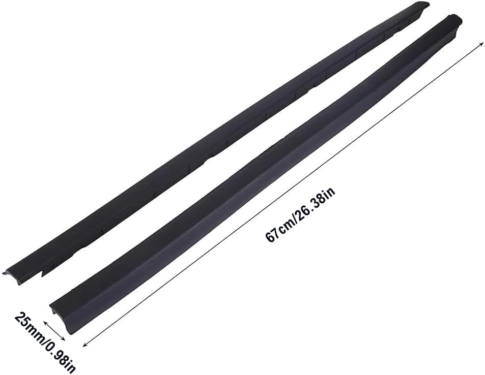 Front Left & Right Windshield Molding fit for Dodge Ram 1500 2500 3500 4500 5500 2009-2022 Exterior Windshield Pillar Molding Trim Weatherstrip Replaces 68297609AB 68297608AB