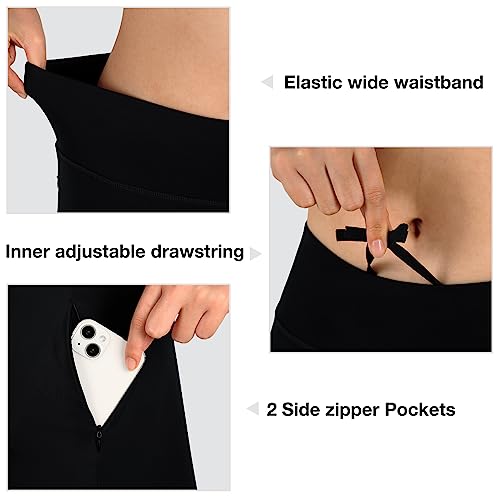 Women's Swim Skirts with Leggings 26" Midi Length Modest Long Skirted Bottom Swimwear with Zipper Pockets4