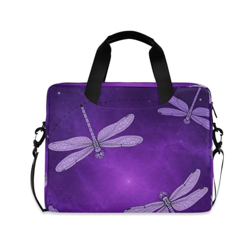 Maletín para portátil 15.6 pulgadas con asa y correa morado galaxia miniatura 1
