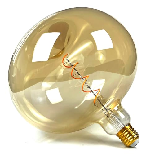 TIANFAN Bombilla Led Vintage φ220mm Bombilla Edison Gigante 4W Regulable Led Especialidad Bombilla Decorativa 220-240V E27 (Golden)