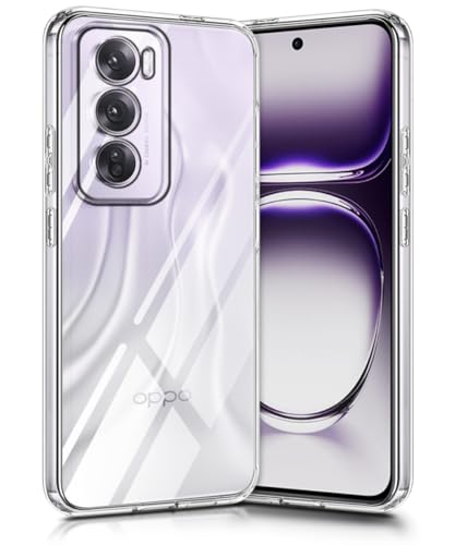 Image of WOW IMAGINE Crystal Clear Transparent Back Case Cover for Oppo Reno 12 Pro 5G | Full Device & Camera Protection Shockproof TPU Silicone Back Cover Case - Transparent