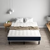 TEENO Ensemble Matelas et Sommier 140x190cm, Matelas en Mousse A Mémoire et Robuste Cadre ...