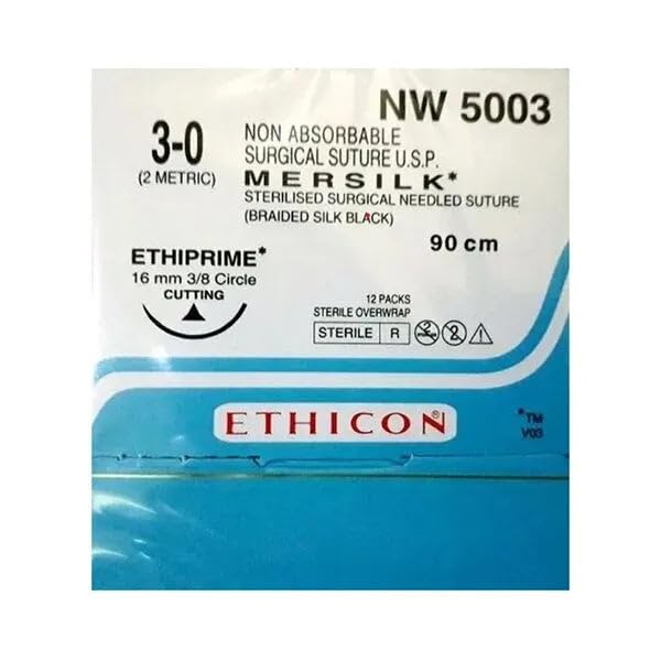 Ethicon NW5003 Mersilk Black Braided Suture, Size #3-0 (B0D11BGT6H) Amazon Price History, Amazon Price Tracker
