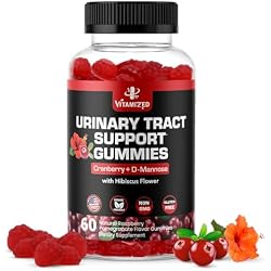 VITAMIZED Potent Cranberry Gummies with D Mannose - Urinary Tract Health for Women & Men, Urinary Flush & Bladder Fast-Acting Support Supplements with Hibiscus Powder, 60 Count