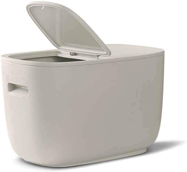 Cereals Storage Container Airtight Plastic Kitchen Food Seal Pot Cereal Grain Bean Rice Snacks Box Canister Jar(Beige)
