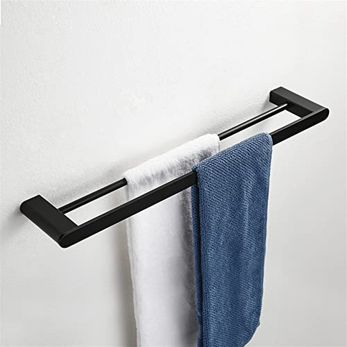 Porte-serviettes double barre de 60 cm pour organisation de salle de bain style nordique