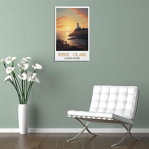 Poster voyage Rhode Island 60x90 cm pour déco chambre cocooning - 5