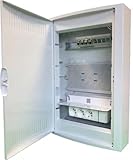 coffret communication grade 3 DTI précâblé : Inclus Coffret de communication 18 modules avec porte 540 x 360 mm (8RJ SANS DTI)